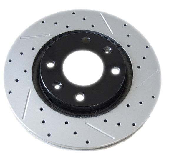 Drilled and slotted brake disc